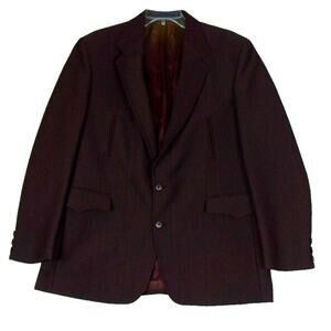 Vintage Circle S Size 46S Western Sport Coat Jacket Blazer‎ Made In USA Cowboy